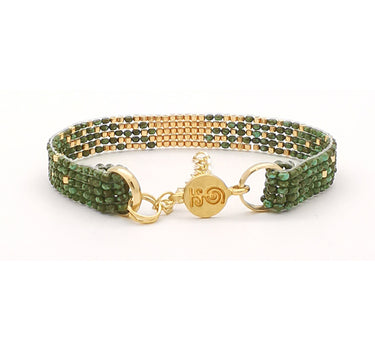 Brazalete Telar Dorado Mini Difuminado Turquesa T